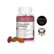 Vananemise ja kortsudevastased mustsõstra, maasika ja arbuusi maitsega kummikommid. Pakendis 45 kommi.

Collagen Express® kummikommid pakuvad uut lähenemist nahahooldusele. Need sisaldavad päevases annuses 2500 mg kollageeni ja 80 mg C-vitamiini ning on hea puuvilja maitsega.