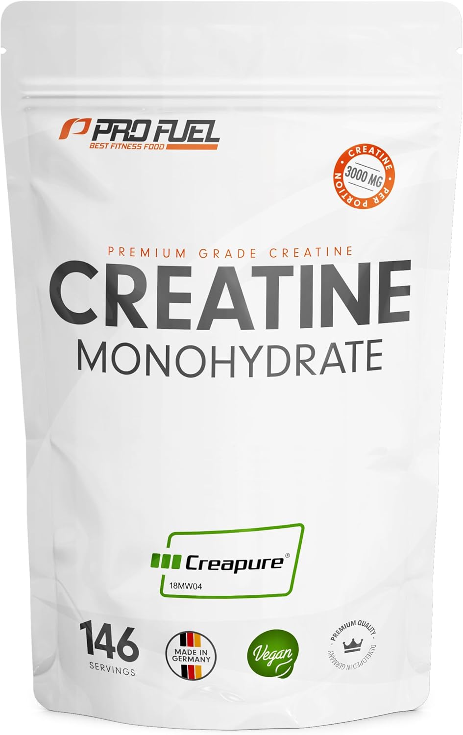 Creapure® kreatiin - puhtaim kreatiin lihaste, aju ja kaalulanguse heaks 500g