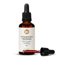 Kvaliteetsed suure annusega B12-vitamiini tilgad: 500 µg B12-vitamiini tilga kohta.
Toode sisaldab kahte looduslikku, otseselt bioaktiivset B12-vitamiini vormi (metüülkobalamiin ja adenosüülkobalamiin).
Erakordselt puhas, veepõhine valem taimse glütseriiniga, vaba kunstlikest säilitusainetest ja muudest lisanditest.
Klaaspudelis pipetiga, 900 tilka

Kasutamine: 1 tilk päevas joogi sisse või lusikale enne sööki. 